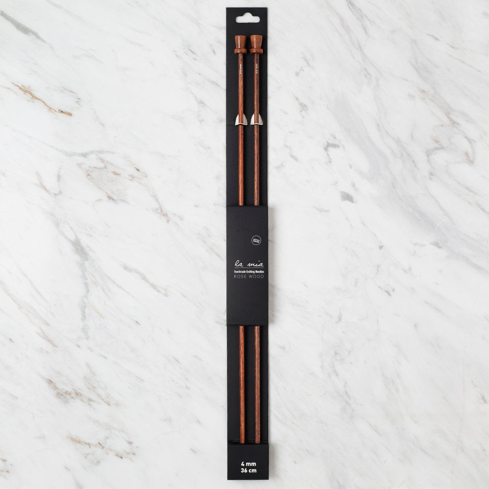 La Mia Rosewood 4 mm 36 cm Ahşap Örgü Şişi